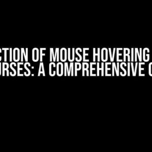 Detection of Mouse Hovering using PDCurses: A Comprehensive Guide